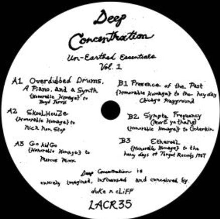DEEP CONCENTRATION 'UNEARTHED ESSENTIALS VOLUME 1'
