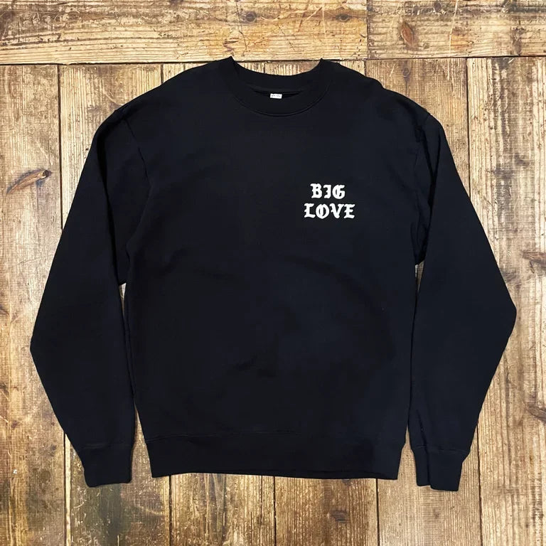 BIG LOVE 'CLASSIC LOGO -BLACK- *MADE WITH ECOCYCLE* SWEATSHIRT BIG LOVE 'CLASSIC LOGO -BLACK- *MADE WITH ECOCYCLE* SWEATSHIRT
